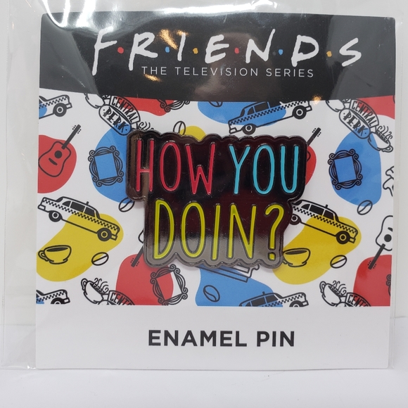 Friends TV Show How You Doin Enamel Pin Button - Picture 1 of 7
